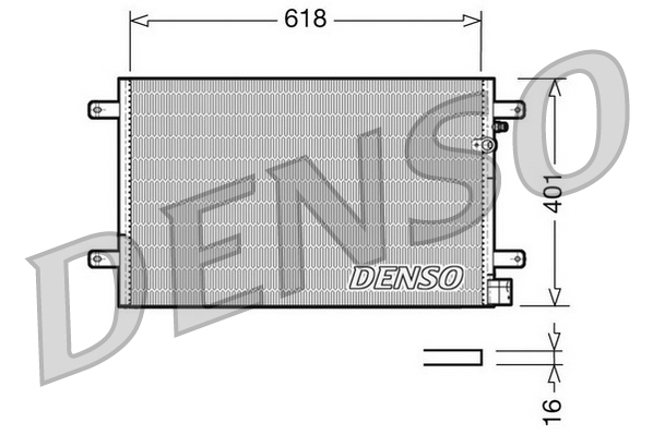 Condensator, climatizare DCN02006 DENSO