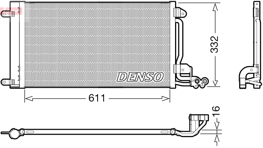 Condensator, climatizare DCN02034 DENSO