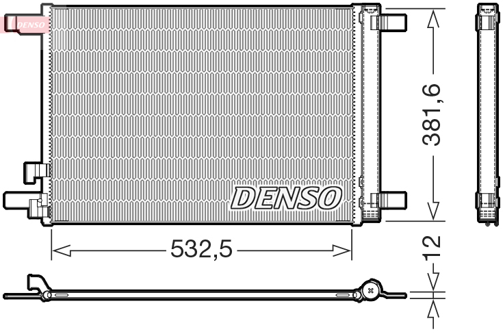 Condensator, climatizare DCN02048 DENSO