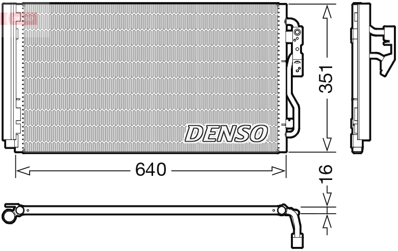 Condensator, climatizare DCN05023 DENSO