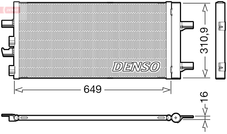 Condensator, climatizare DCN05104 DENSO