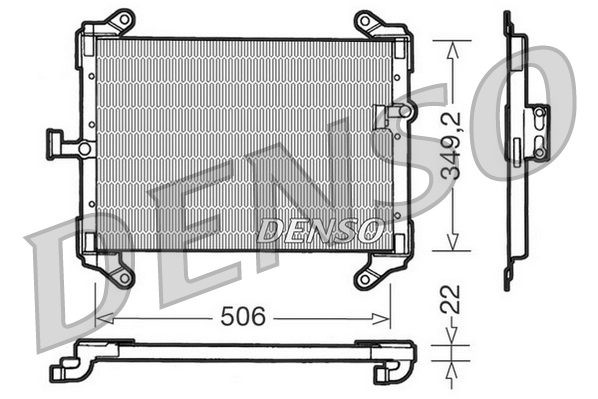 Condensator, climatizare DCN09050 DENSO