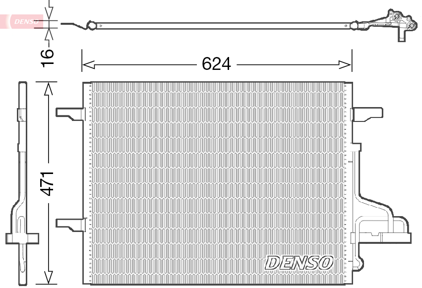 Condensator, climatizare DCN10027 DENSO
