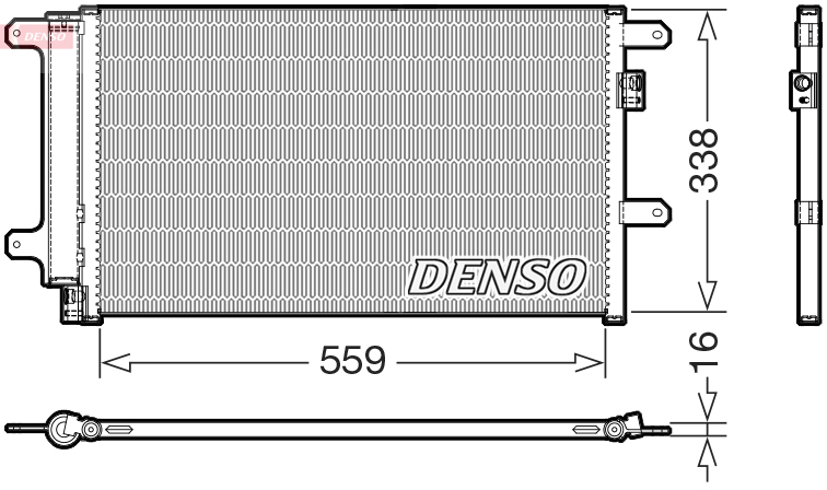 Condensator, climatizare DCN12007 DENSO