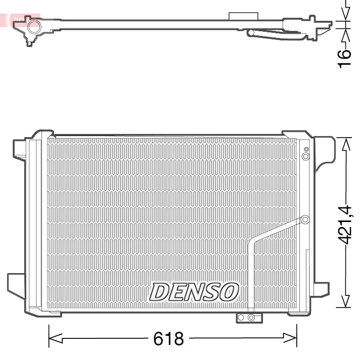 Condensator, climatizare DCN17035 DENSO