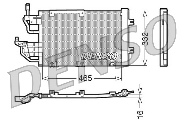 Condensator, climatizare DCN20013 DENSO