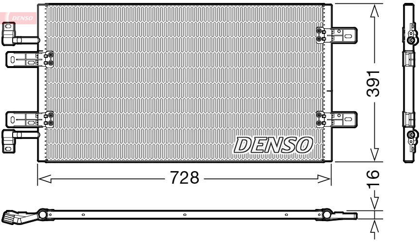 Condensator, climatizare DCN20019 DENSO