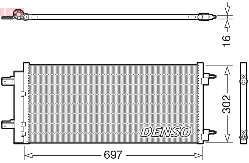Condensator, climatizare DCN20044 DENSO