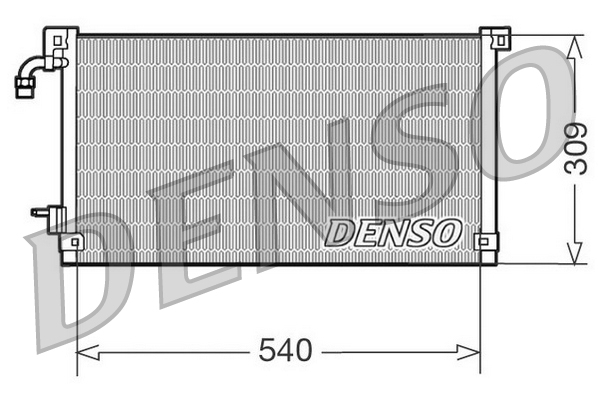 Condensator, climatizare DCN21004 DENSO