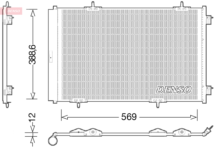Condensator, climatizare DCN21030 DENSO
