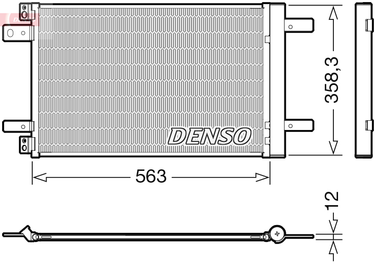 Condensator, climatizare DCN21032 DENSO