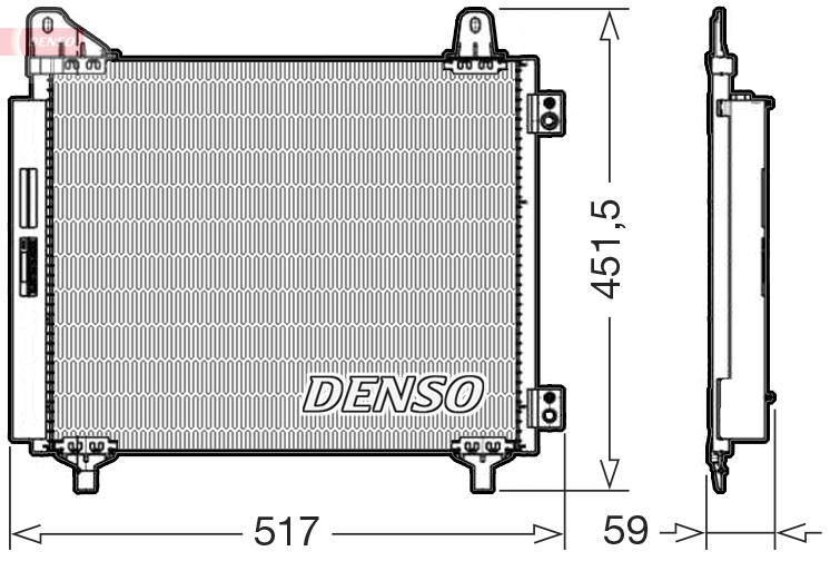 Condensator, climatizare DCN21035 DENSO