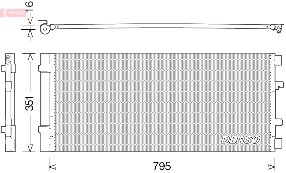 Condensator, climatizare DCN23037 DENSO