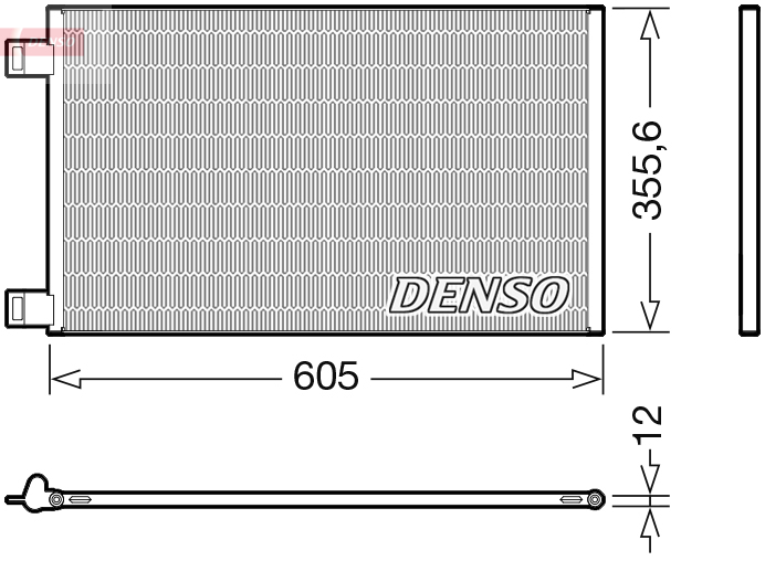 Condensator, climatizare DCN23041 DENSO
