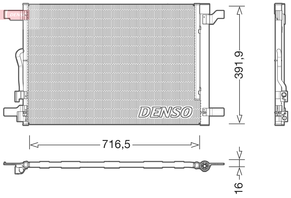 Condensator, climatizare DCN32024 DENSO