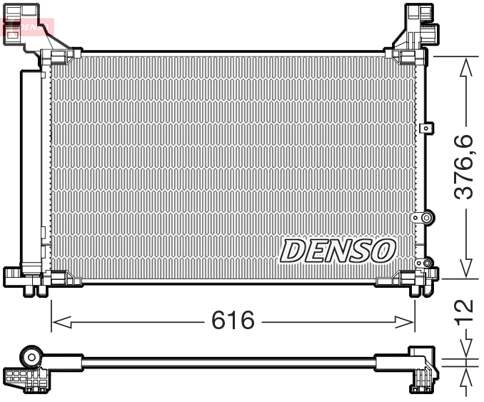 Condensator, climatizare DCN50133 DENSO