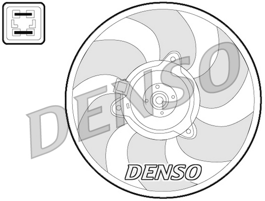 Ventilator, radiator DER07008 DENSO