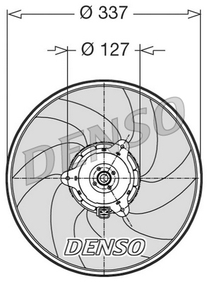 Ventilator, radiator DER21002 DENSO