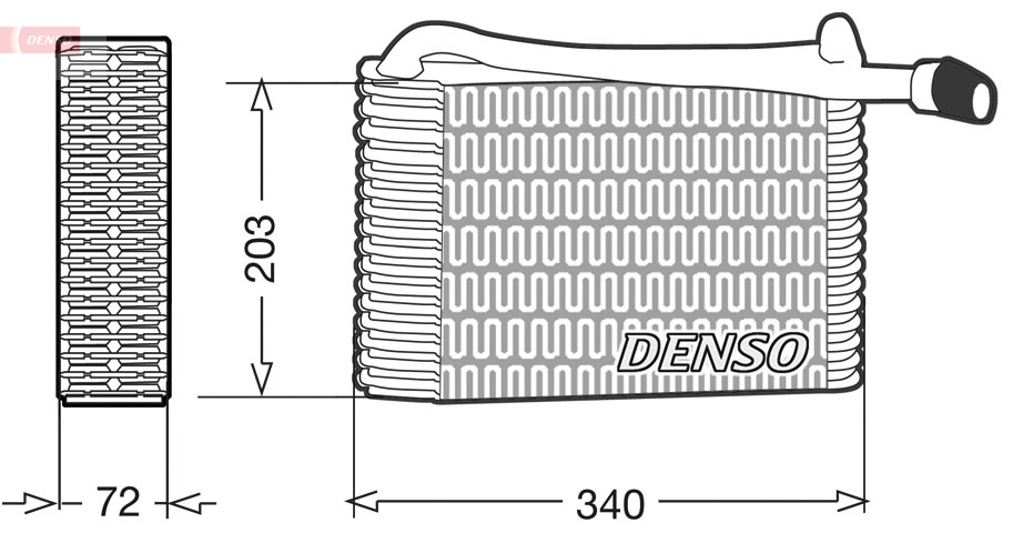 Evaporator, aer conditionat DEV02004 DENSO