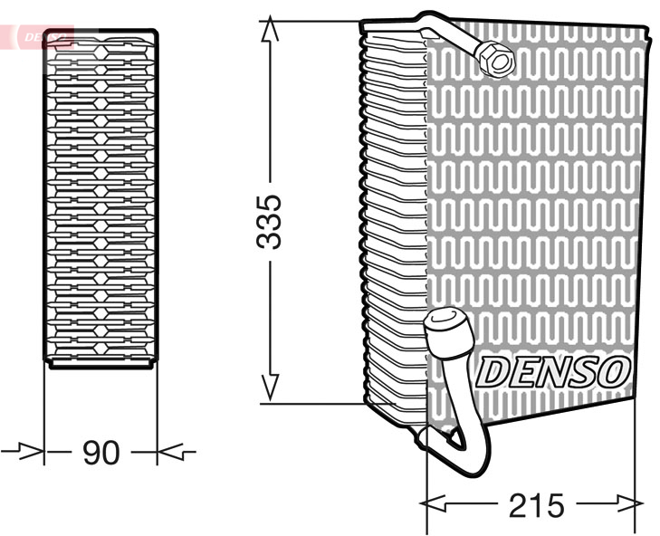 Evaporator, aer conditionat DEV02005 DENSO