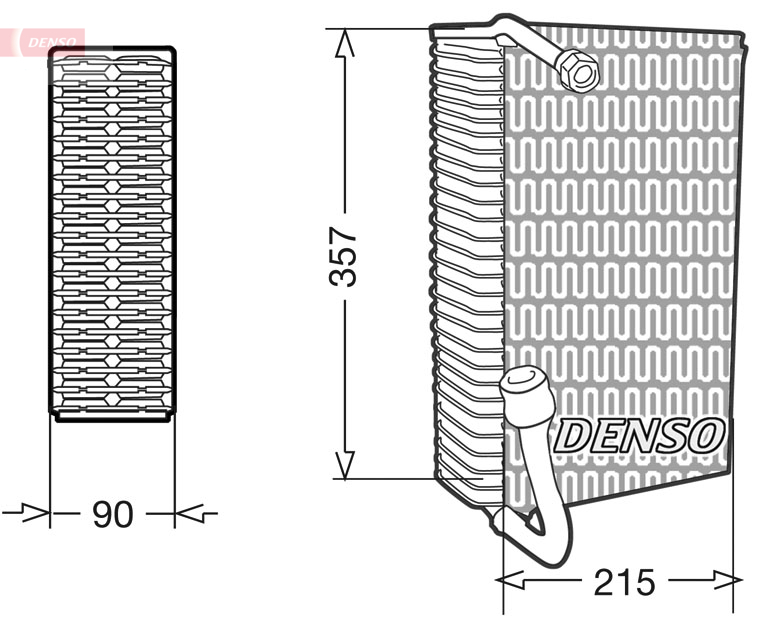 Evaporator, aer conditionat DEV02006 DENSO