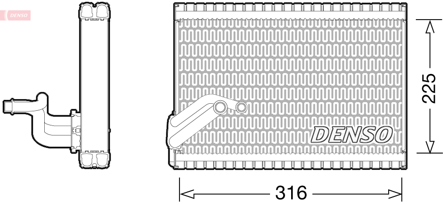 Evaporator, aer conditionat DEV21003 DENSO