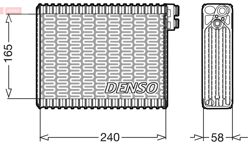 Evaporator, aer conditionat DEV21004 DENSO