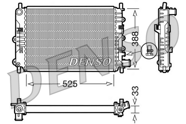 Radiator, racire motor DRM10025 DENSO