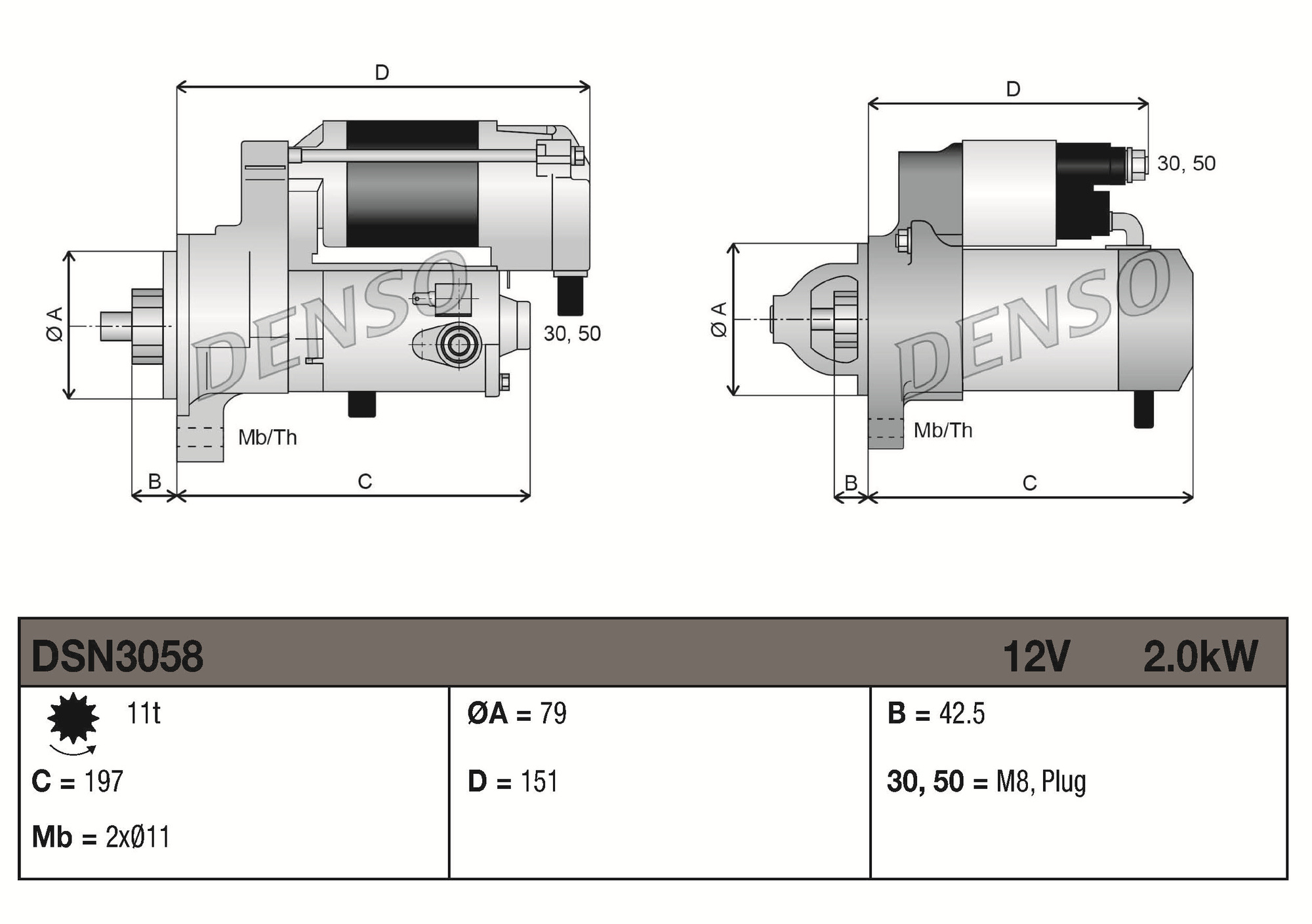 Starter DSN3058 DENSO