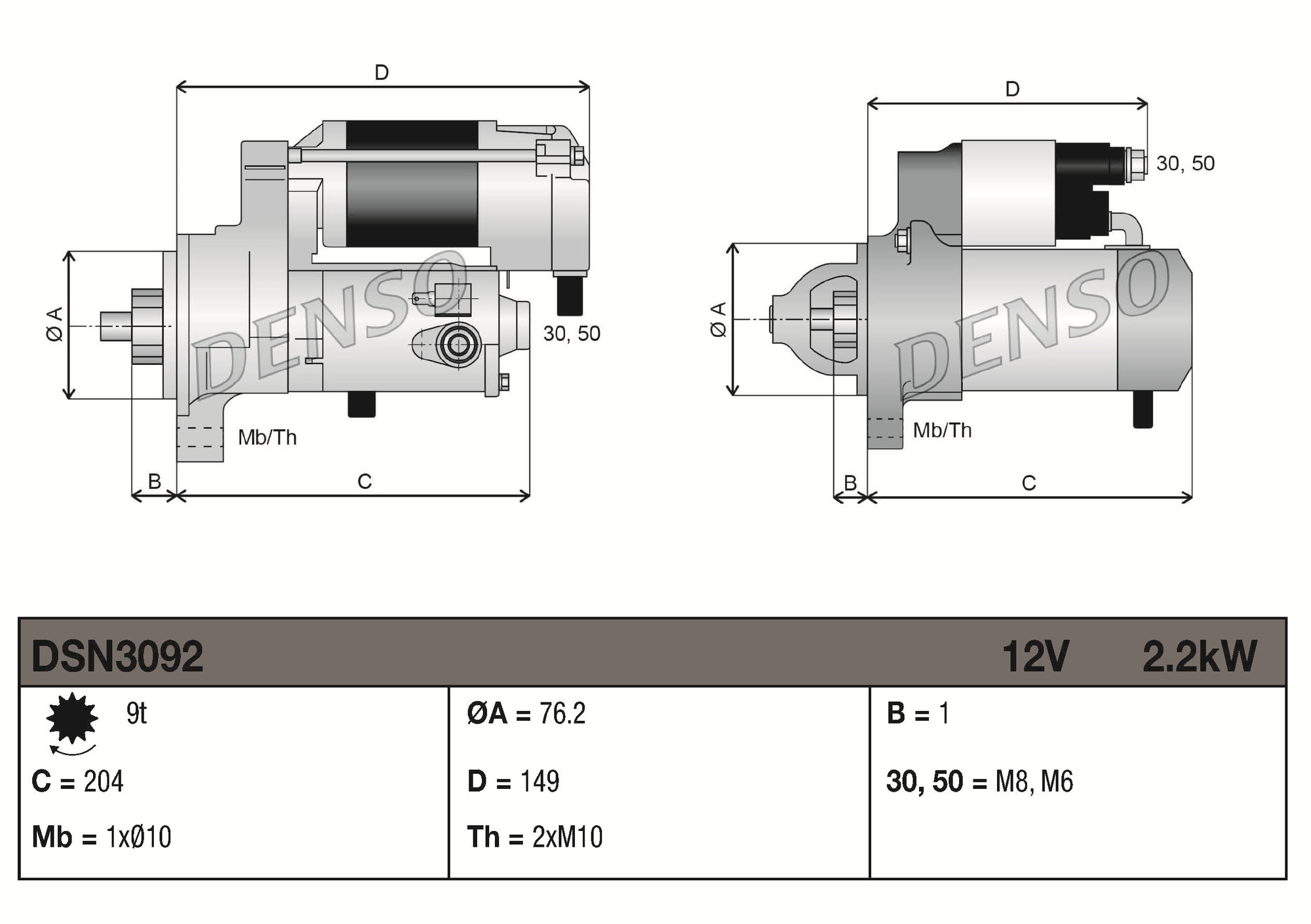 Starter DSN3092 DENSO