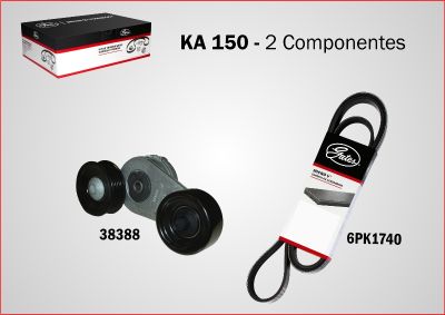 Set curea transmisie cu caneluri KA150 GATES-BR