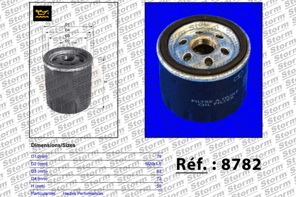 Filtru ulei 8782 Storm