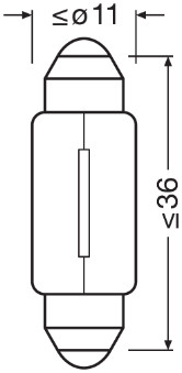 Bec, iluminare numar circulatie 6418-02B OSRAM