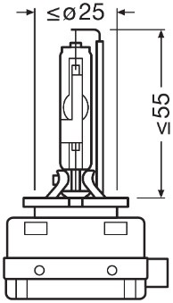 Bec, far faza lunga 66340XNN OSRAM