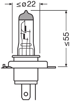 Bec, far faza lunga 64193-01B OSRAM