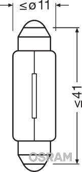 Bec, lumini interioare 6411 OSRAM