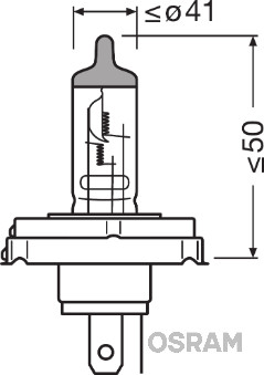 Bec, far faza lunga 64183 OSRAM