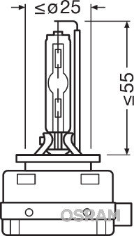 Bec, far faza lunga 66140 OSRAM