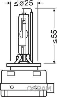 Bec, far faza lunga 66150 OSRAM