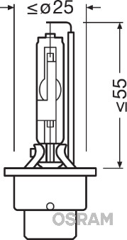 Bec, far faza lunga 66250 OSRAM