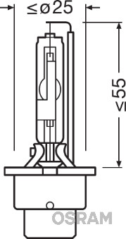 Bec, far faza lunga 66450 OSRAM