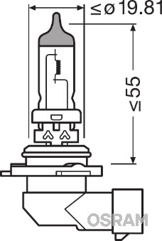 Bec, far faza lunga 9006 OSRAM