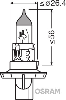 Bec, far faza lunga 9008 OSRAM