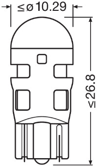 Bec, lumini interioare 2827DYP-02B OSRAM