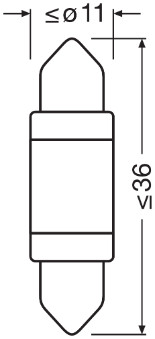 Bec, lumini interioare 6418DWP-01B OSRAM