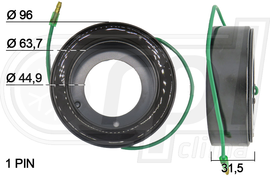Bobina, ambreiaj magnetic compresor APBOSD0015 RPL QUALITY