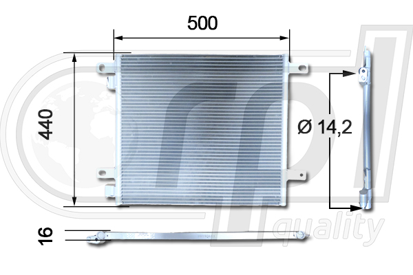 Condensator, climatizare APCDDF5003 RPL QUALITY