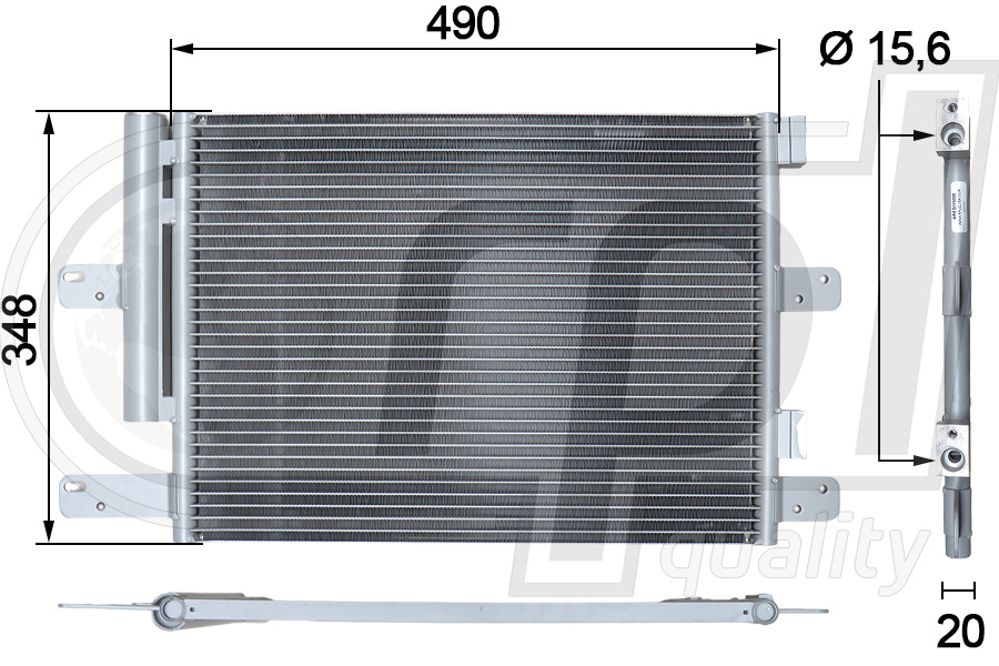 Condensator, climatizare APCDIV5008 RPL QUALITY