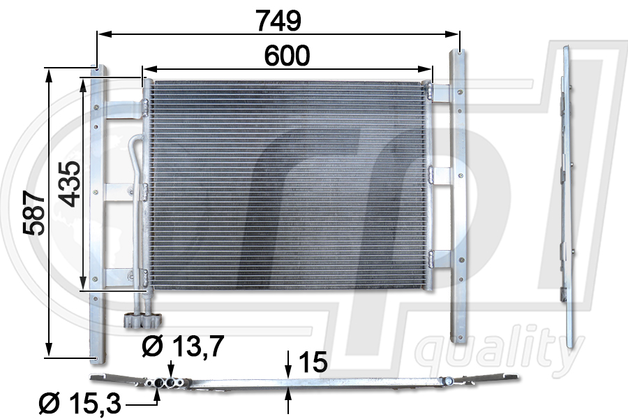Condensator, climatizare APCDMN5008 RPL QUALITY