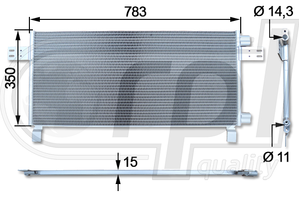 Condensator, climatizare APCDMN5009 RPL QUALITY